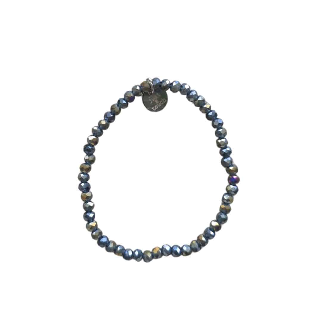 armband blauw crystal beads