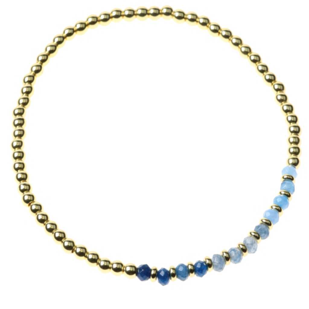 Armband gold blue