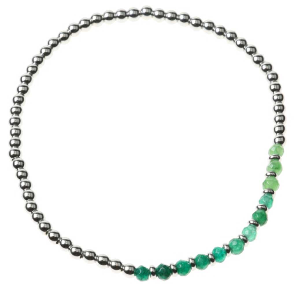 Armband silver green