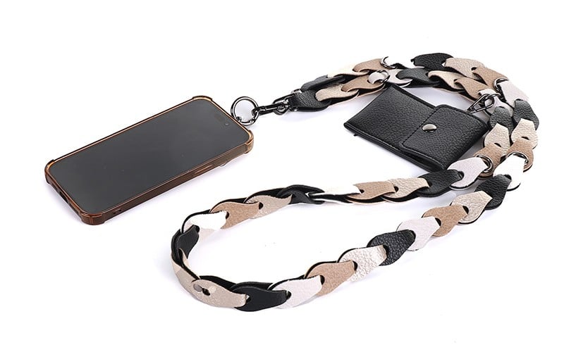 Mix black telefoonkoord met portemonneetje Jip