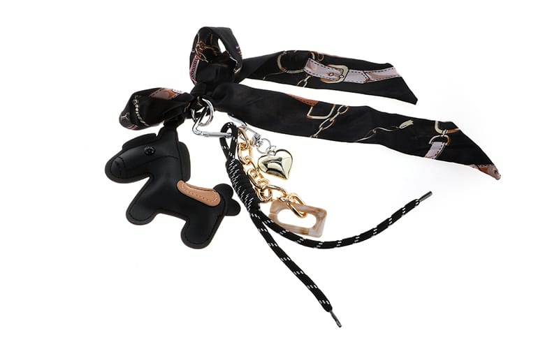 sleutelhanger / bag charms paard zwart