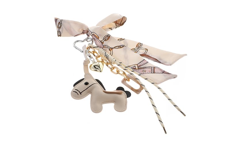 sleutelhanger / bag charms paard natural