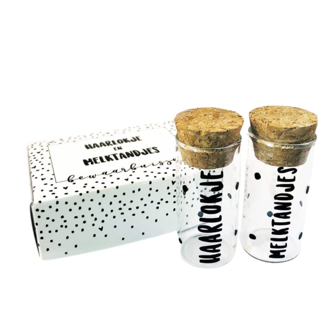Haarlokje en Melktandjes buisjes in cadeauverpakking - Afbeelding 3