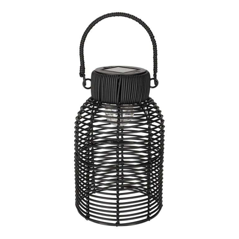 Solar lantaarn rotan – Sfeervolle buitenverlichting – 25 cm