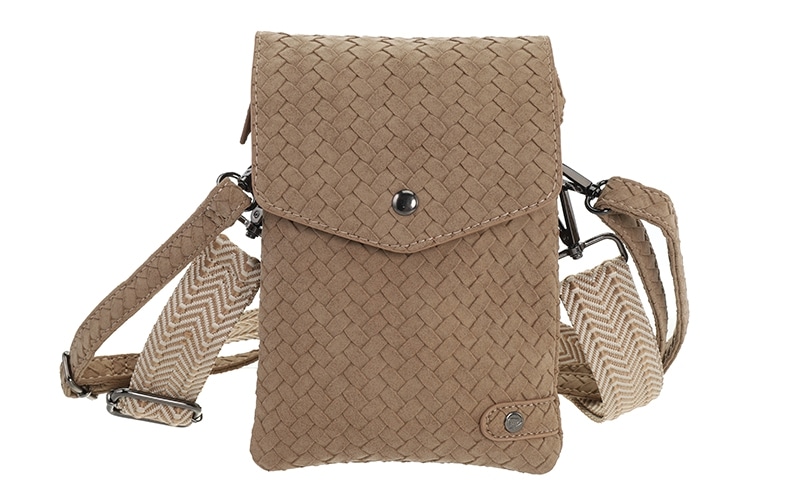 Brisbane Camel Telefoon- en Schoudertasje – Compact, Stijlvol & Praktisch